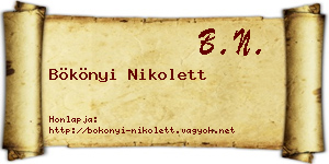 Bökönyi Nikolett névjegykártya