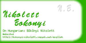 nikolett bokonyi business card